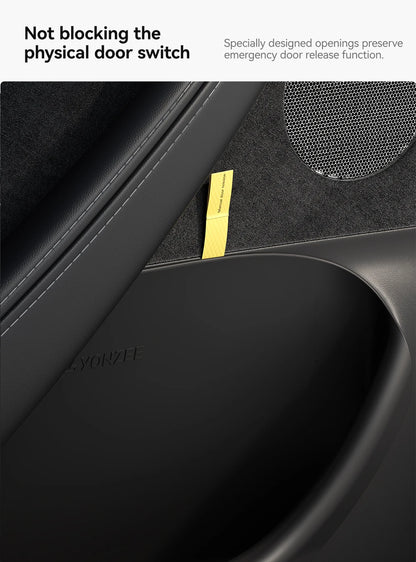 YZ For Tesla Model 3/Y/YL Highland Juniper Car Door Side Storage Box Front Rear Side TPE Door Storage Organizer Tray Accessories