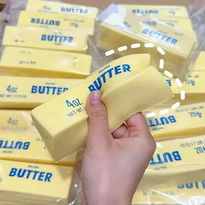 Decompression Toy Butter Stick Squishy Fidget Toys Elastic Cheese Stick Fun Squeeze Anxiety Relief Game Birthday Gift