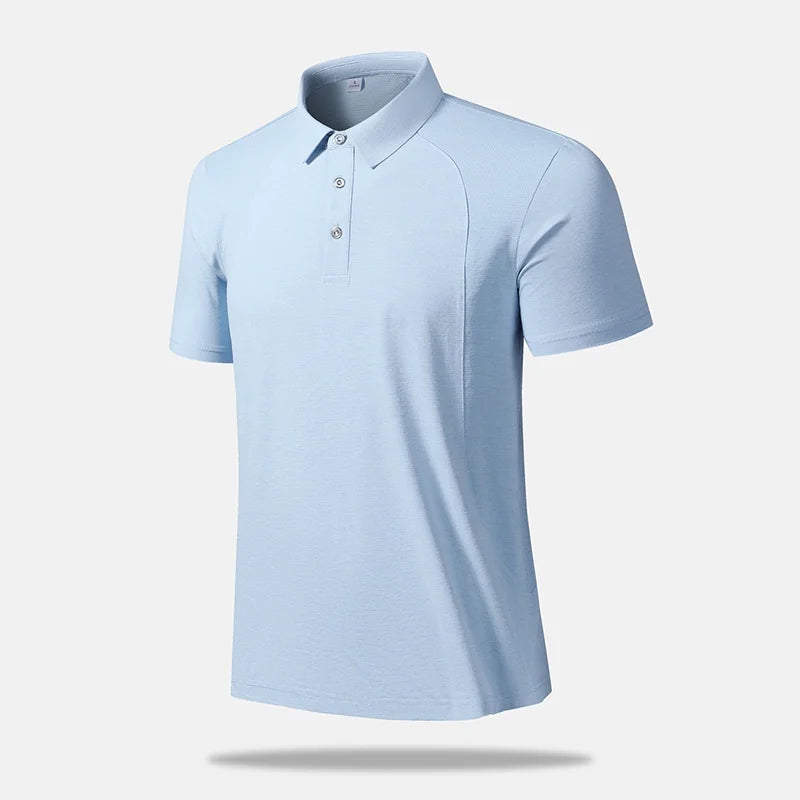2026 Summer Golf Raglan Splice Polo Shirt Men Quick Dry Collared Sport Office Short Sleeve Tops Athletic Polo Tees for Man