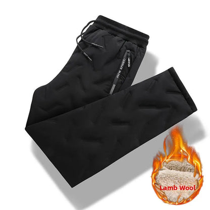 Lamb Velvet Lined Cotton Pants Men's Autumn Winter New Loose Large Size Northeast Cold Proof Warm Trousers