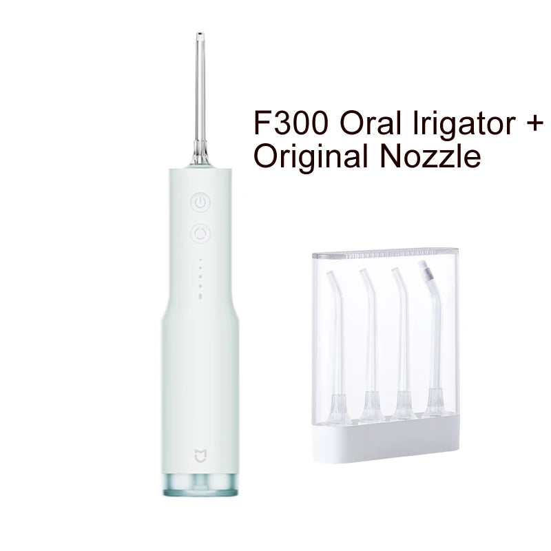 MIJIA Electric Oral Irrigator F300,240mL Water Tank,4 Mode Irrigator,2000time/m Frequency Pulse,115 day long battery life