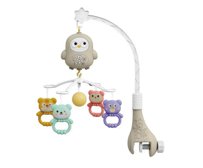 Musical Baby Crib Mobile with Projector Remote Control Night Light Sensory Hanging Toy for Newborns Infant Stroller