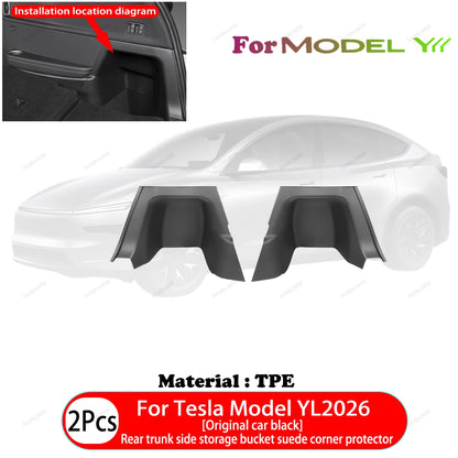 2 4 6 8 Pcs For Tesla New Model YL 2026 TPE Front Rear Door Sill Protector Threshold Strip Anti-kick Guard Panel Waterproof Pad