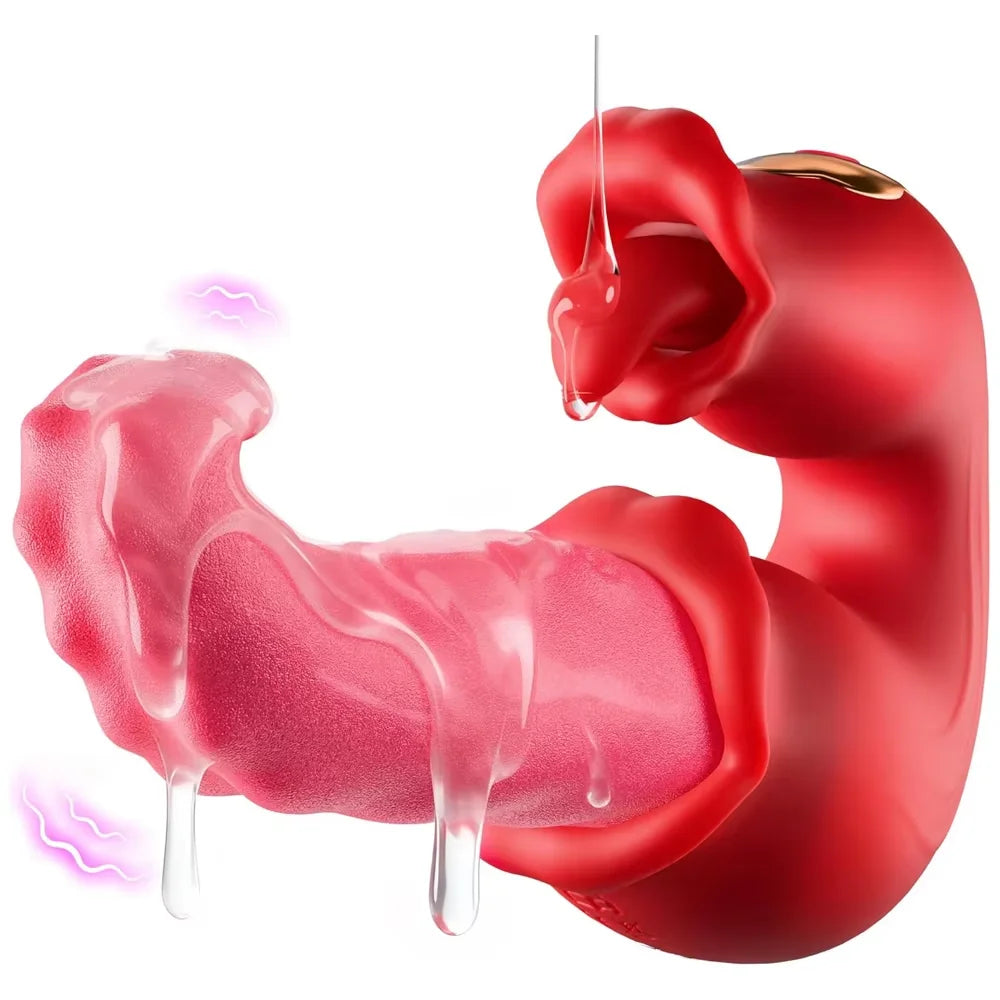Tongue Licking Swing G-Spot Vibrator Nipple Vagina Clitoris Stimulator Female Vibrating Masturbator Massager Sex Toys for Women