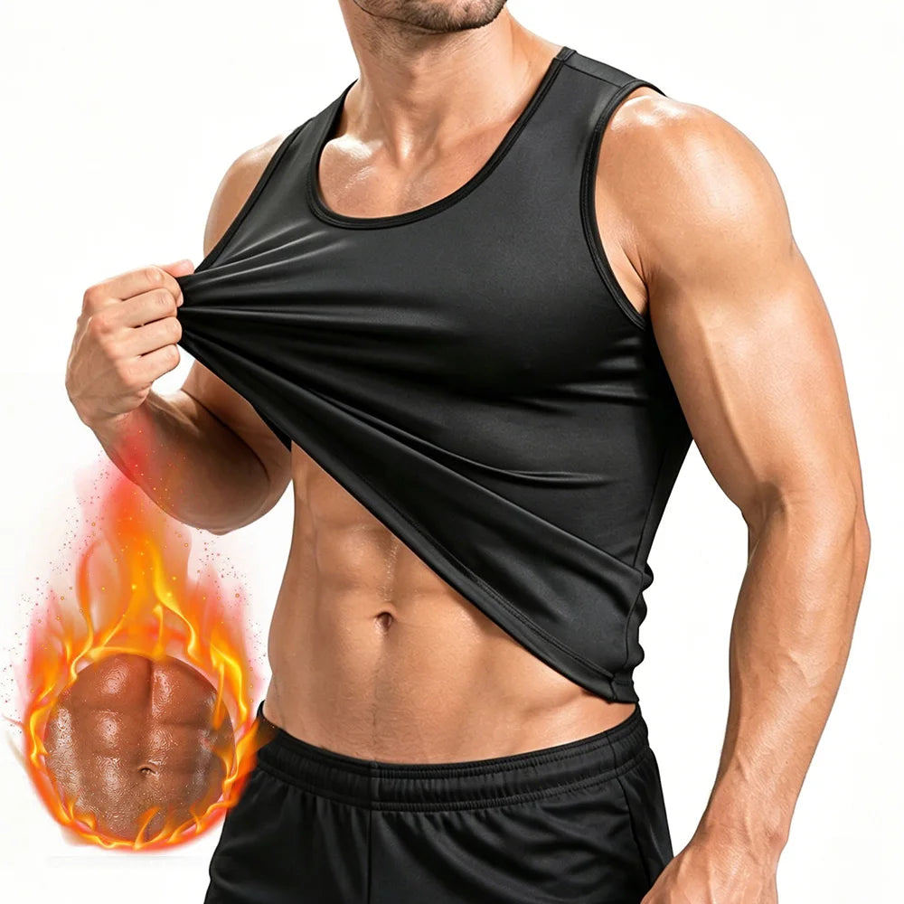 Man Neoprene Sauna Vest Sweat Suits for Weight Loss Waist Trainer Body Shaper Gym Workout Vest