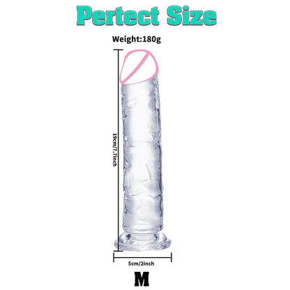 Realistic Big Dick Jelly Women Gay Penetration Vagina Anal Huge Dildo Clitoris Vaginal Masturbators 4 Size Penis Sexy Adult Toys