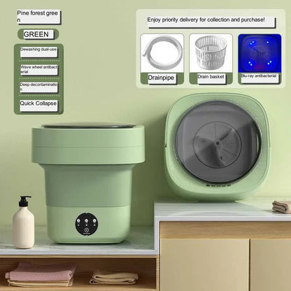 2026New Foldable Mini Washing Machine For Socks Underwear Panties Portable Mini Washing Machine Big Capacity  With Spinning Dry