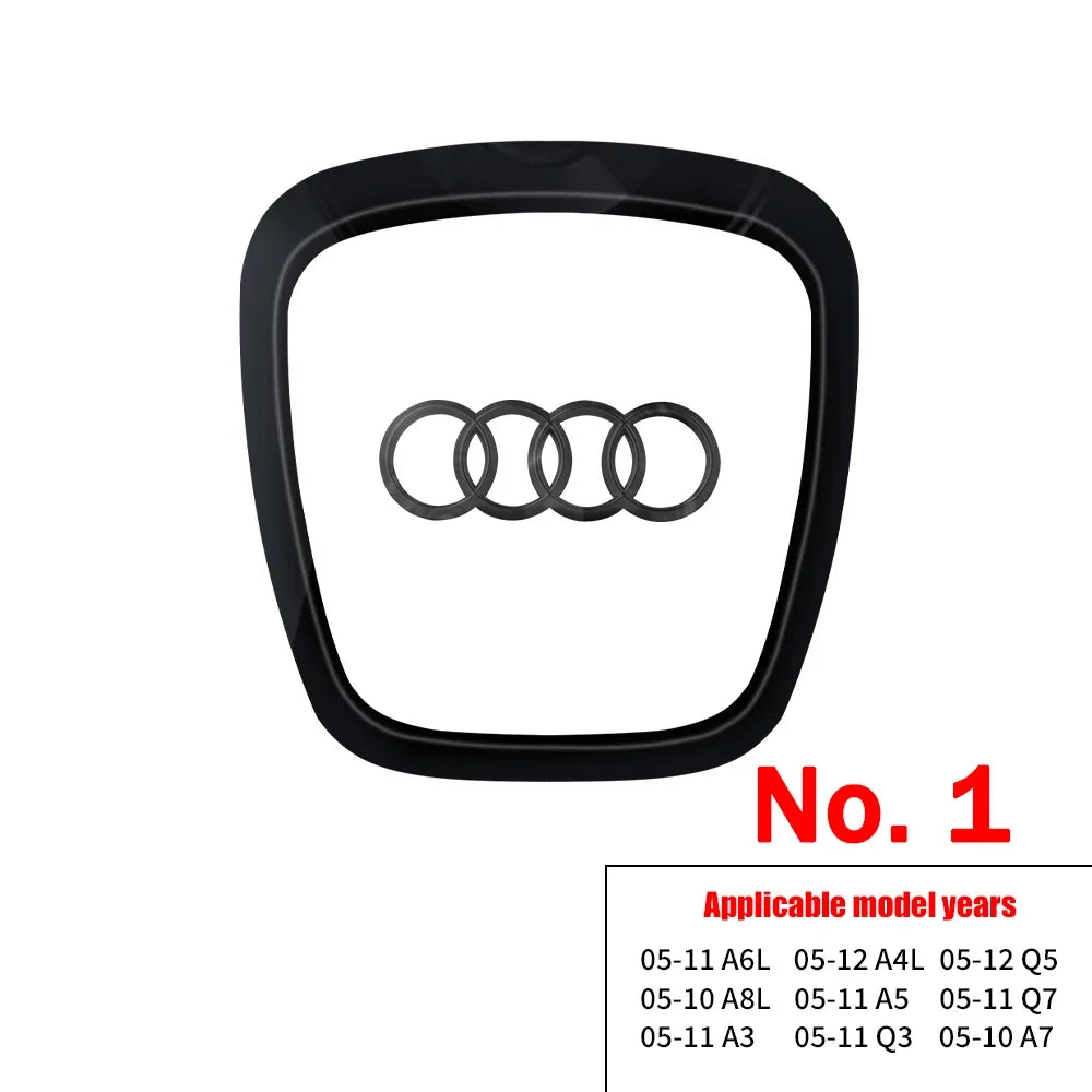 Car Styling Steering Wheel Center Logo Covers Trim Accessorie Fit  AUDI A6L Q7 Q3 Q5 A7 A5 A3 A4L A8L A8 Q5L Q8 A7 Q6 E-TRON SQ5