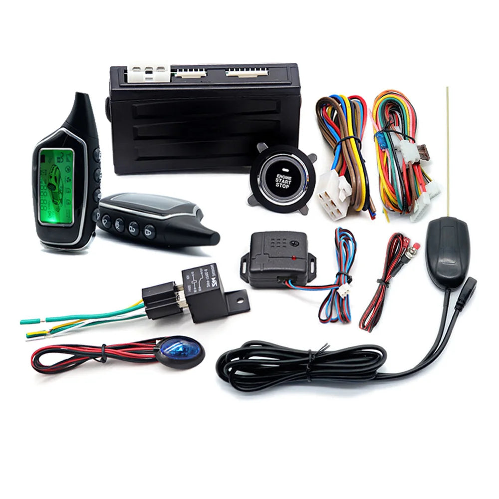 Universal Car Alarm Keyless Entry System Smart APP Start Stop System for Cars Auto Ignition Button with Remote Starter Start Kit