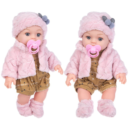 30cm Reborn Doll Can Be Washed, Soft 12inch Baby Doll Limb Movable and Clothes Detachable, Children's Toy Gift