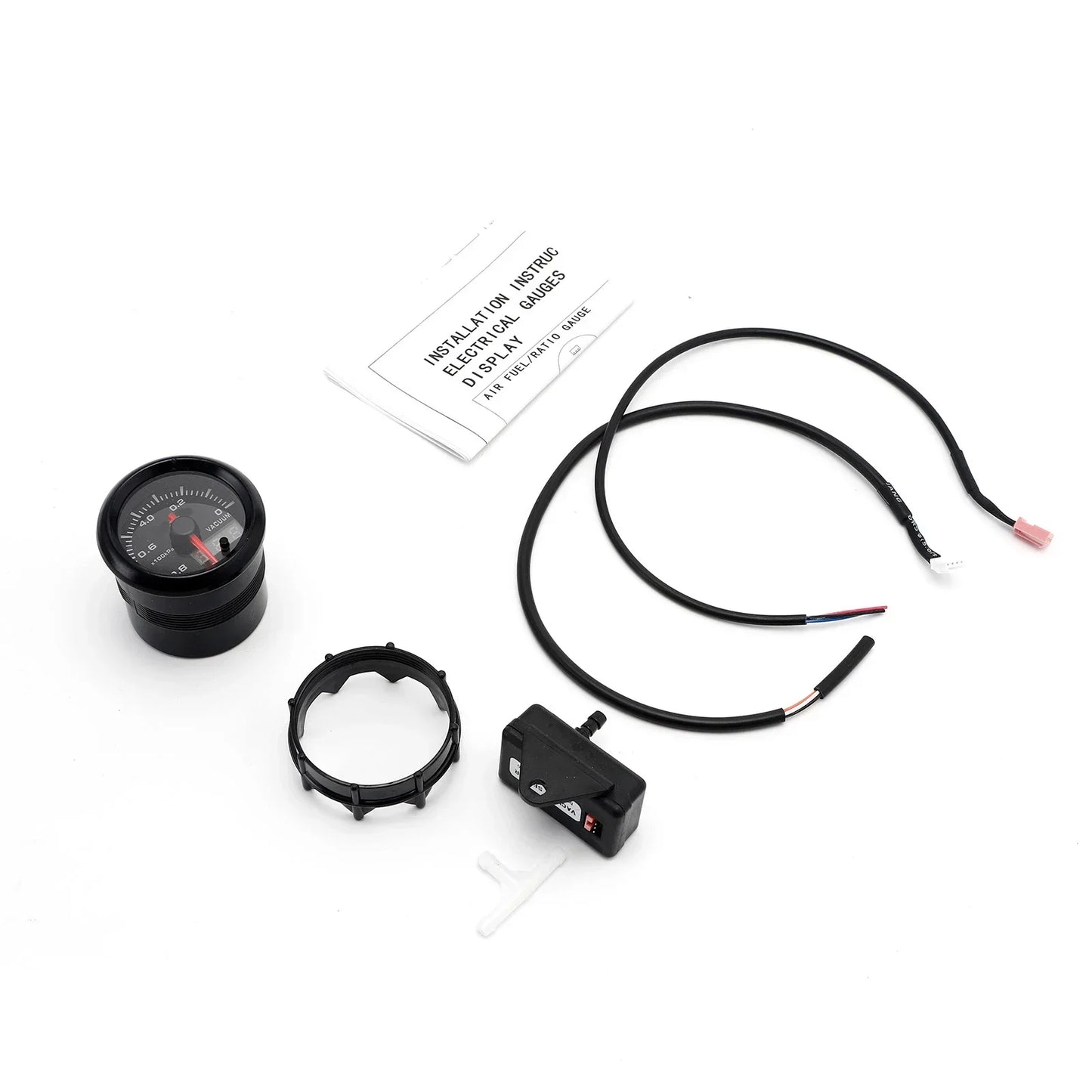 Dofi 2" 52mm 7 Colors LED Dual Display Boost Water Oil Temp Oil Pressure Voltmeter Air Fuel Ratio EGT Tachometer Car Gauge