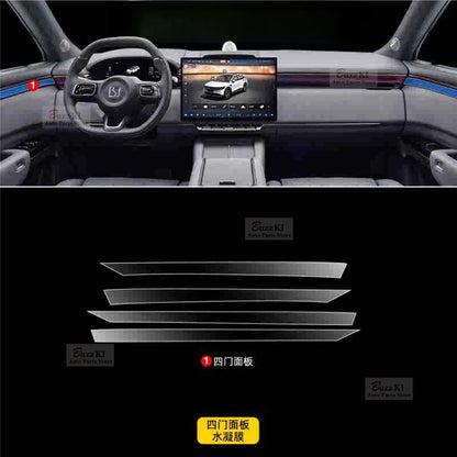 For ZEEKR 7X 2025 2024 Accessories interior film transparent TPU PPF Navigation Gear Panel Center Console Anti-scratch Sticker