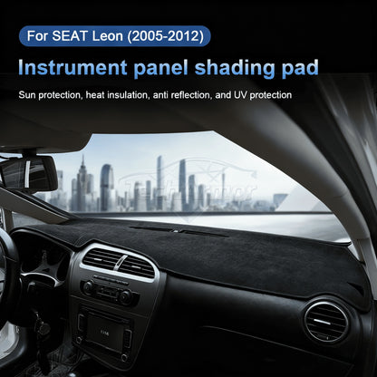 Flannel Car Dashboard Cover Pad For Seat Leon 2005-2012 Sunshade Protector Anti-UV Dash Mats Non-slip Auto Interior Accessories