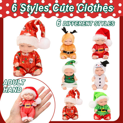 12Pcs Christmas Reborn  Doll Kit Toy Simulation Princess Dolls Toy Cute Sleeping Baby with Clothes Accessories Christmas gift