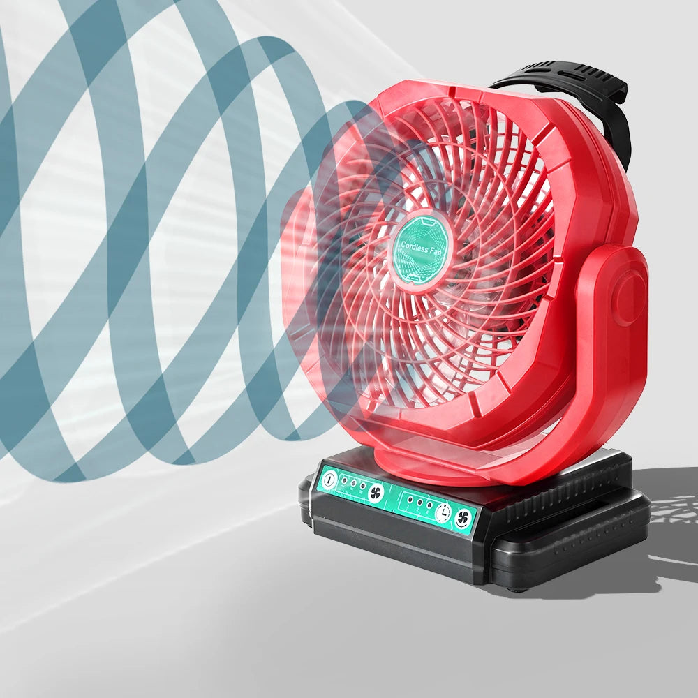 Cordless Floor Fan for Milwaukee 18V Battery, 3500CFM 3-Speed Jobsite Industrial Camping Fan(Battery not Included)