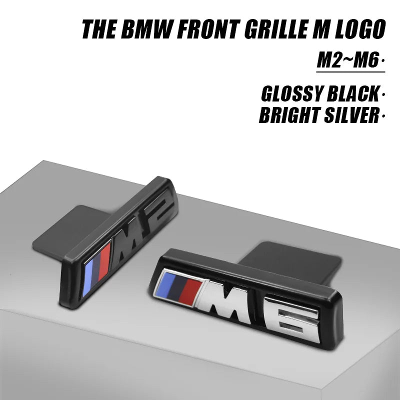 For BMW M2 M3 M4 M5 M6 G01 E84 E83 G11 G07 G86 G80 E60 F39 F10 ABS Car Styling M Logo Badge Front Grille Grill Emblem Accessory