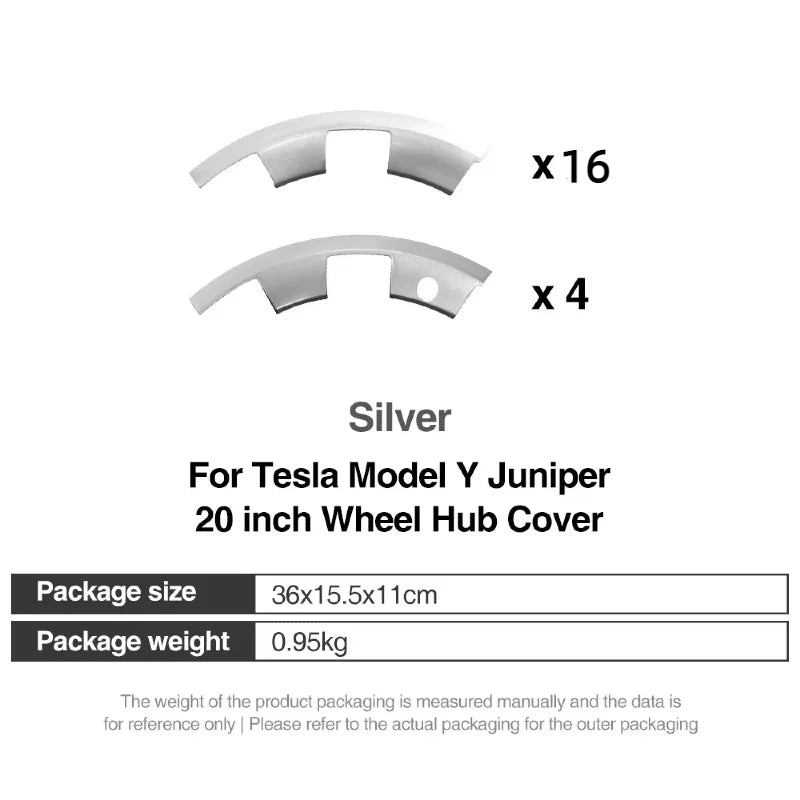 20 Inch Rim Wheel Patch Hub Caps For Tesla Model Y Juniper 2025 ABS Wheel Guard Cover Protectors Car Exterior Accessories