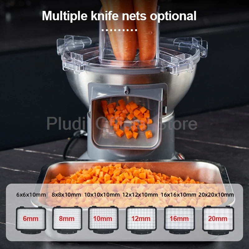 M1 Commercial Electric Vegetable Dicer Multifunctional Food Processor Compact Chives Scallion Slicer for Kitchen Restaurant Home