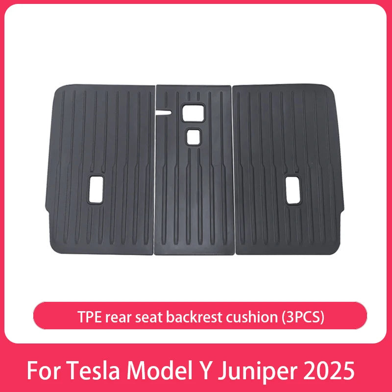 AITESLCAR for Tesla Model Y Juniper/Launch 2025 Rear Seat Backrest Protective Pad Cargo Liner Trunk Mat Anti-Kick Pad Accessori