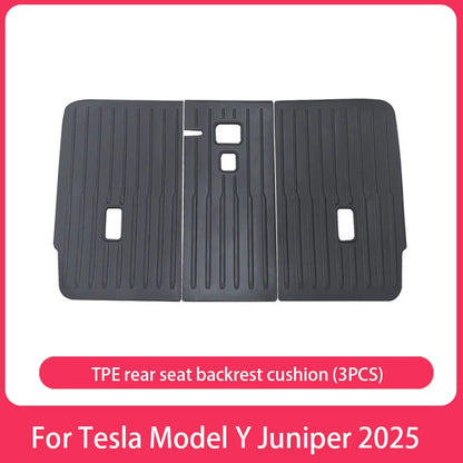 AITESLCAR for Tesla Model Y Juniper/Launch 2025 Rear Seat Backrest Protective Pad Cargo Liner Trunk Mat Anti-Kick Pad Accessori