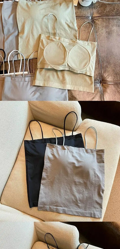 Base Layer Csole Women Summer Inner Wear with Chest Pad One oulder Design Unique Outerwear Beautiful Ba Tube Top