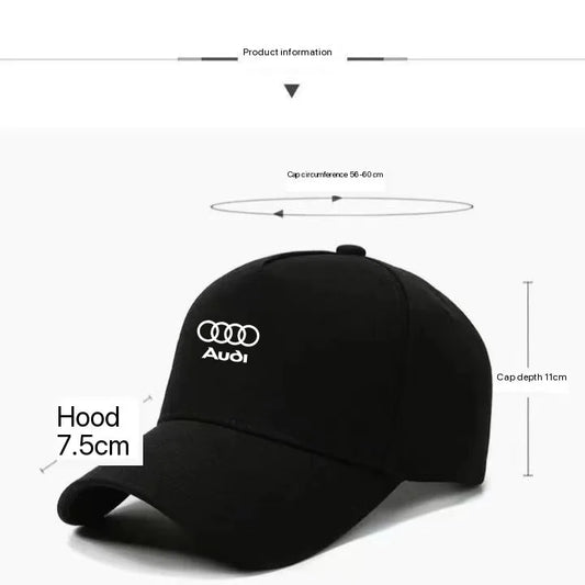 Car Baseball Cap Cotton Snapback Suitable for Audi Sline A4 A1 A3 A6  A7 A8 Q3 Q5 Q7 RS4 A5 S5 RS5Outdoor Sports hat