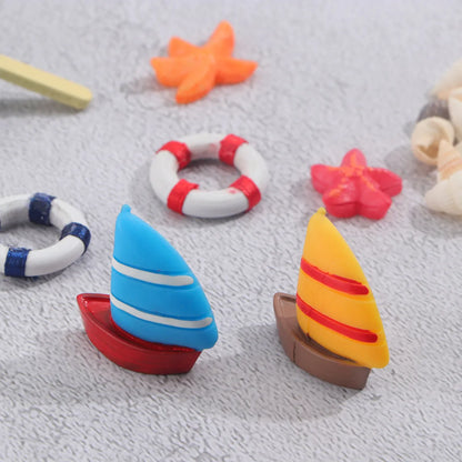 Children's Beach Toys Boat Accessories Fairy Garden Miniature for Crafts Dollhouse