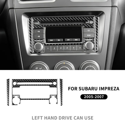 Real Soft Carbon Fiber Sticker For Subaru Impreza 2005 2006 2007 Gear Shift Panel Outlet Vent CD Frame Interior Accessories