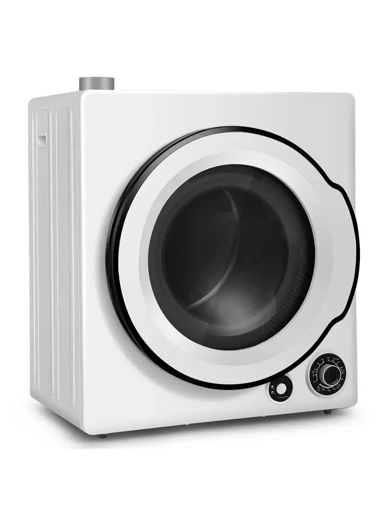 Compact Electric Tumble Laundry Dryer with Stainless Steel Tub-White