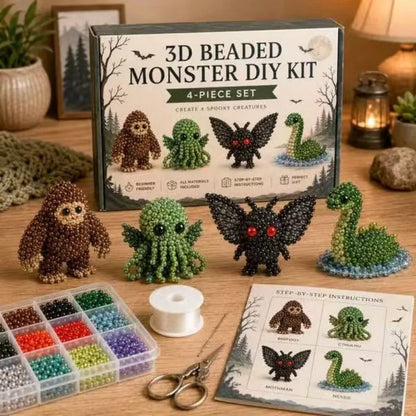 Mini 3D Bead Kit for Animal DIY Set - Interactive Assembly Gift for Parents and Children - 3D Animal Shape Bead Assembly Set