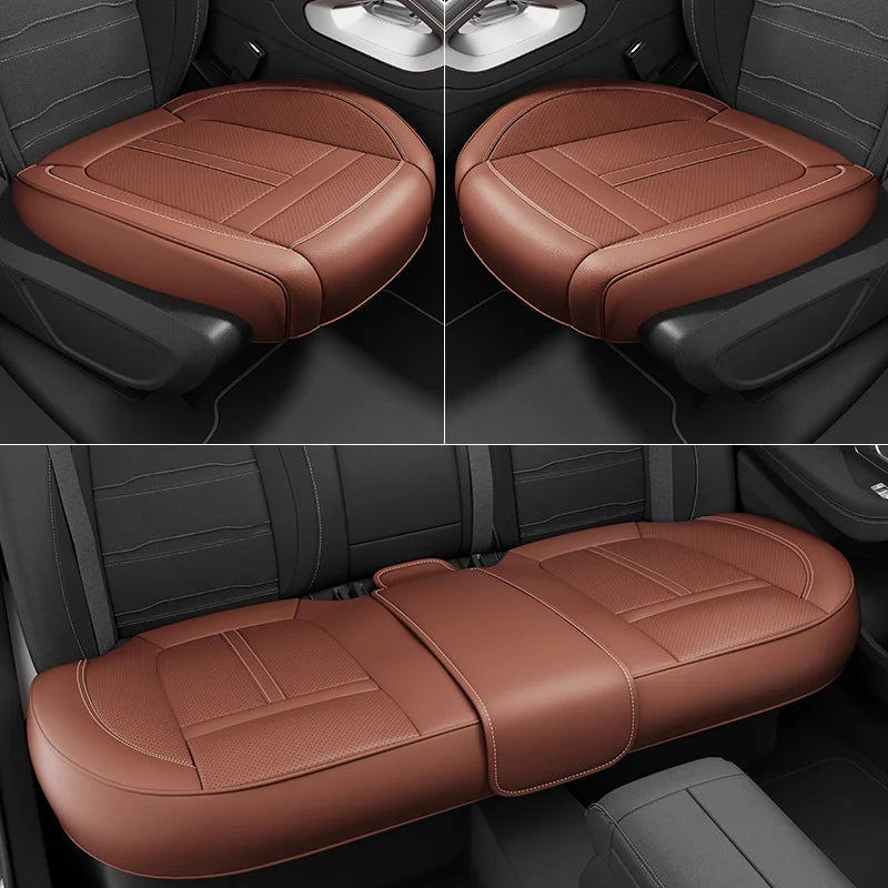 Universal PU Leather Car Seat Cover Full Wrap Anti Slip Vehicle Chair Protector Mat Waterproof Sweatproof Auto Seat Cushion