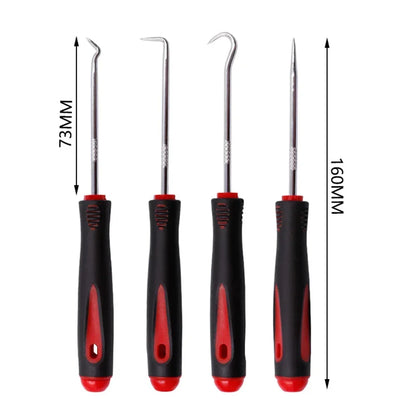 4pcs Car Pick Hook Set O Ring Oil Seal Screwdrivers Puller Remover O-Ring Seal Gasket Auto Repair Tools
