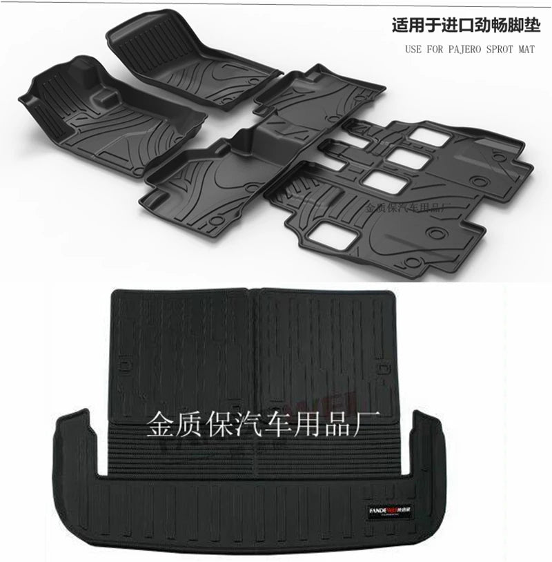 Use for Mitsubishi Montero Sport custom car All-Weather TPO car Floor Mat Trim to Fit For Montero Sport waterproof car floor mat