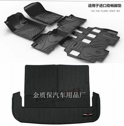 Use for Mitsubishi Montero Sport custom car All-Weather TPO car Floor Mat Trim to Fit For Montero Sport waterproof car floor mat