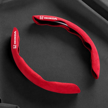 Suede Car Steering Wheel Cover Anti-Slip Protector Shell For Honda Mugen Power Civic Accords CRV Hrv Jazz CBR VTEC VFR Accessory