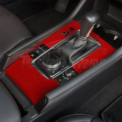 For Mazda 3 Axela 2019 2020 2021 2022 2023 2024 2025 Central Console Gear Shift Panel Top Suede Sticker Car Interior Trim