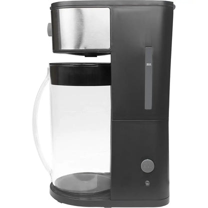 64 Oz Black Iced Tea and Coffee Maker with Pitcher