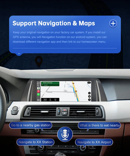 10.25 Inch Linux Display Multimedia Player For BMW Car 5 Series F10 F11 2011-2017 CIC NBT GPS Carplay Touch Screen