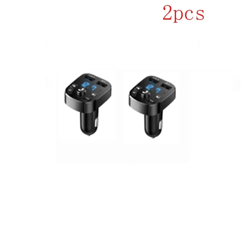 1/2/4/6pcs Car Bluetooth Music Adapter FM Transmitter Receiver Car Kit MP3 Audio Player 3.1A USB Fast Charger Car Accessories