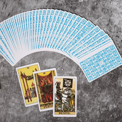 12*7cm Rider Waite Tarot Cards - 78 Card Original Tarot Deck with Instruction Manual - Traditional Divination Tool