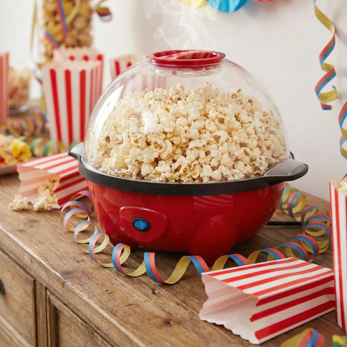 Export European Standard Household Electric Popcorn Maker, Large Capacity, Automatic Stirring, Kitchen DIY Appliance, 700W