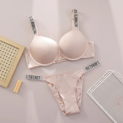 V Bra Panty Set Women Lace Push Up Bralette Seamless Comfortable Breathable Lingerie Home Wear Set Lingerie Set Underwear Set
