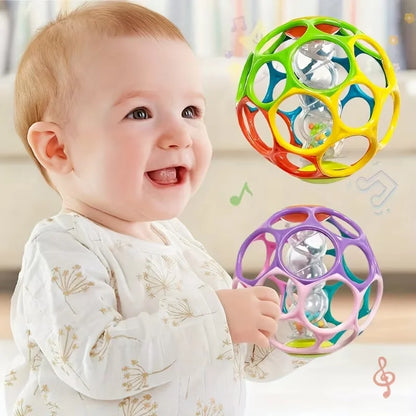 Soft Baby Grasping Ball Rattles with Bell Ball Early Education Educational Sensory Toy Random Color Baby Toys 0 12 Months
