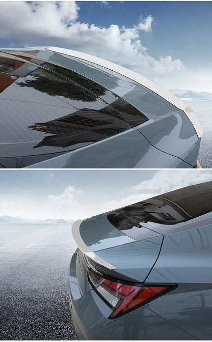 Rear Trunk Wing Spoiler Tail Fin for Hyundai Elantra CN7 2021 2022 Body Kit Tail Wings Fixed Wind Spoiler Cars Accessories