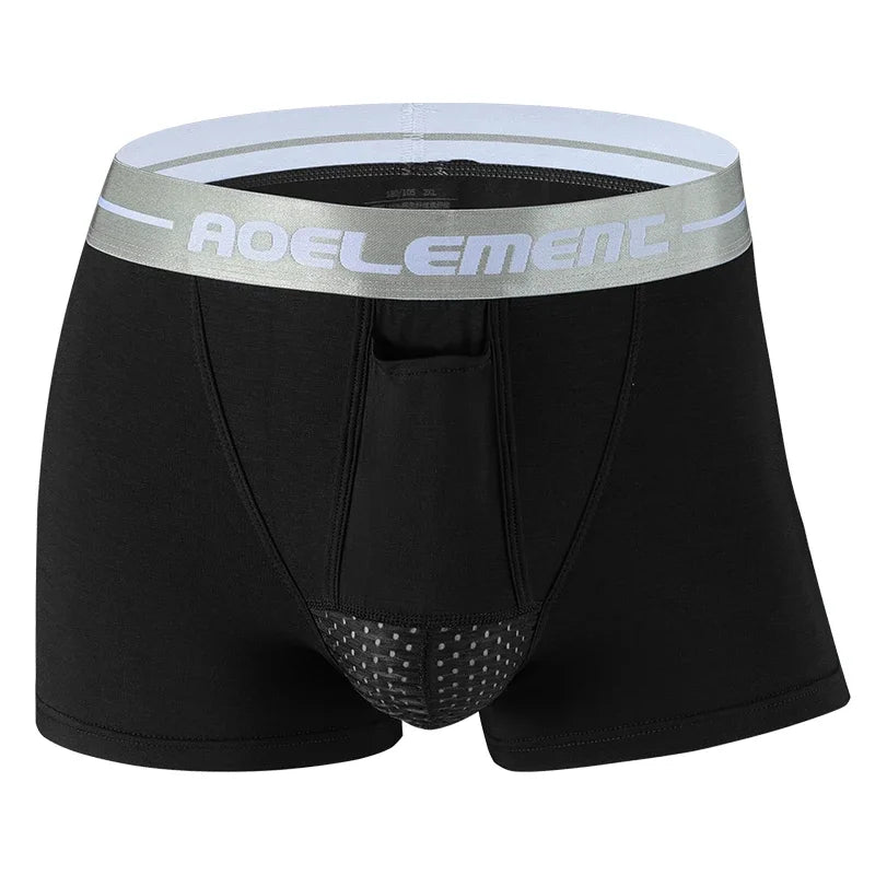5pcs Men's spermatic cord bullet separation underwear scrotal episcular vein underpants ice silk pouch varicose men's boxers