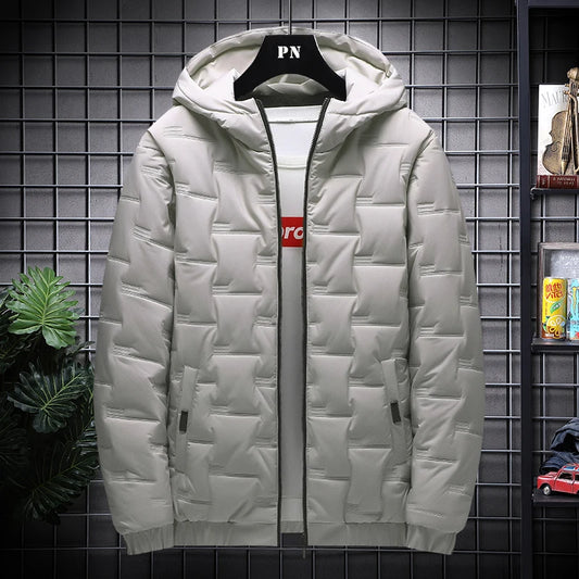 Fashion Winter Men's Padded Hooded Parkas Warm Clothes Trendy Down Cotton Puffer Jacket Loose Coats Thickened Warm Bread Jackets