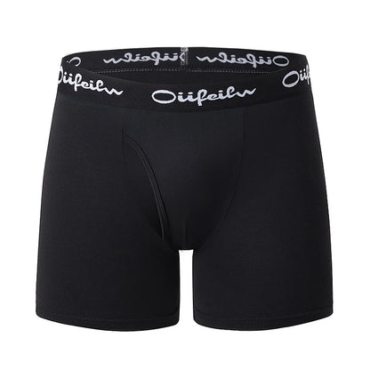 5/10 Pack Multi-size Teenagers To Adults Men's Boyshort Leisure Sports Joker Elastic Waist Long Men's Underwear Can Be Parent-ch