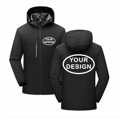 Customized LOGO Winter Jacket Waterproof Warm Thick Windbreaker Brand Design Printed Embroidery Outdoor Windproof Coat