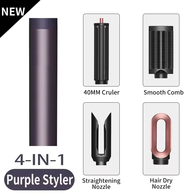 6-In-1 Hair Care Styler Negative Ion Blow Dryer Multi-Function Curling Iron Combination for Styling And Grooming