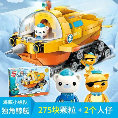 TV Cartoon Octonuts Genuine Authorized Building Blocks Model Octopus Castle Kids Toy Gift Set Christmas Gifts